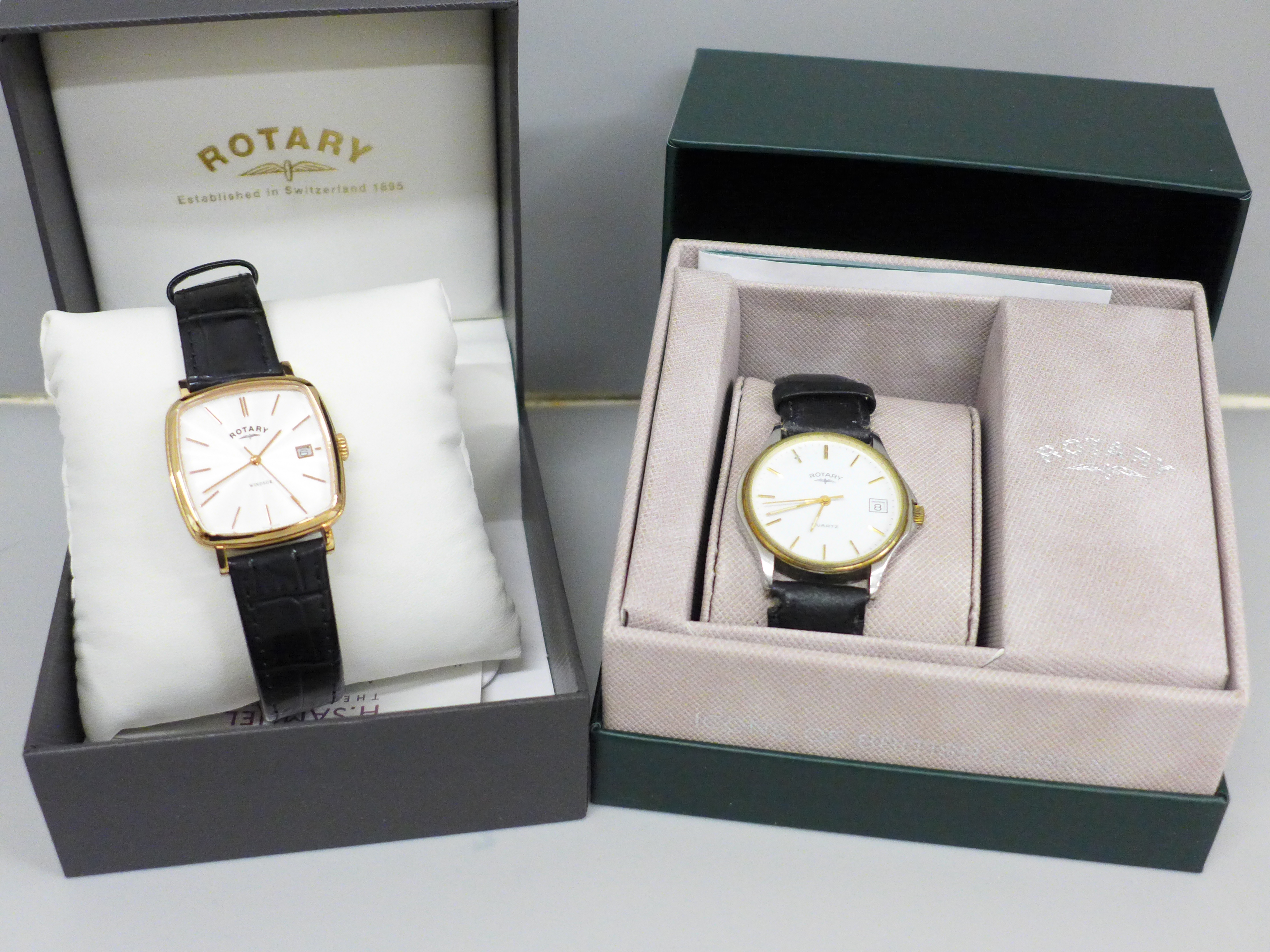 Two Rotary wristwatches, boxed