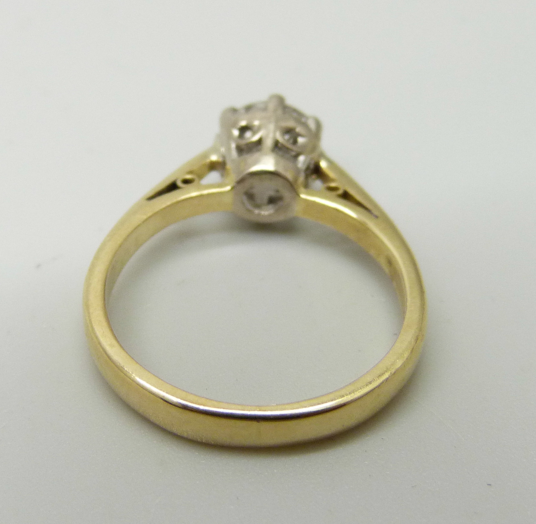 An 18ct yellow gold round brilliant cut diamond solitaire ring, approximately 0.75ct, H clarity, - Image 3 of 5