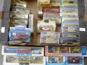 Thirty model vehicles including 3x three-vehicle sets (one Pan Am set)