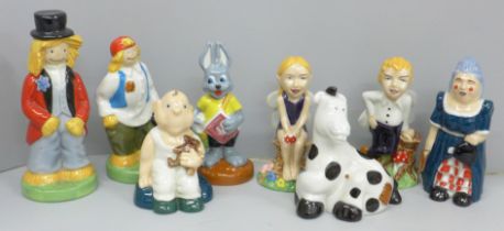 Eight Wade Collectors Club and limited edition figures