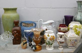 A collection of glass and china vases **PLEASE NOTE THIS LOT IS NOT ELIGIBLE FOR IN-HOUSE POSTING