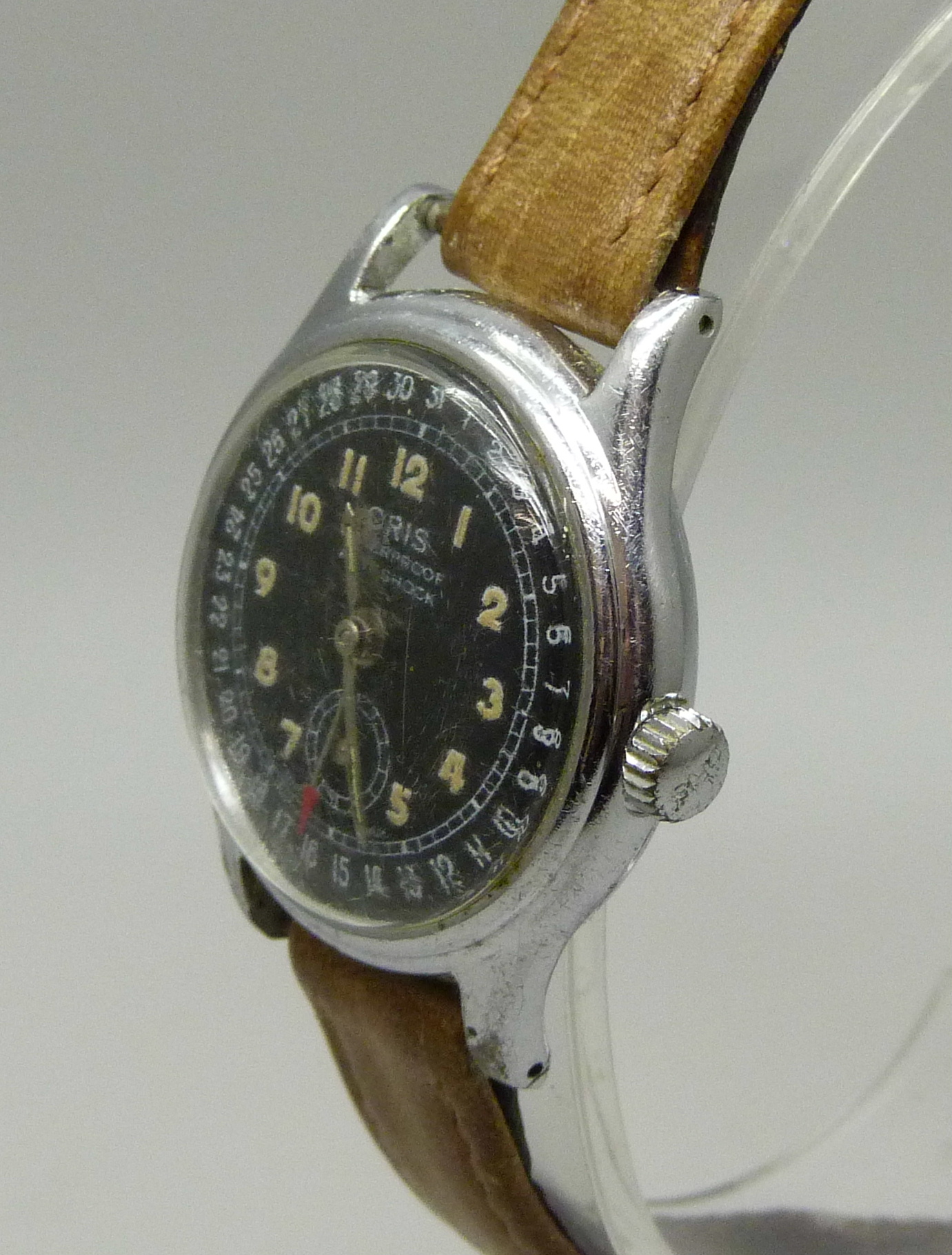 A gentleman's black faced Oris anti-shock stainless steel wristwatch, circa 1960s, 30mm case - Bild 2 aus 5