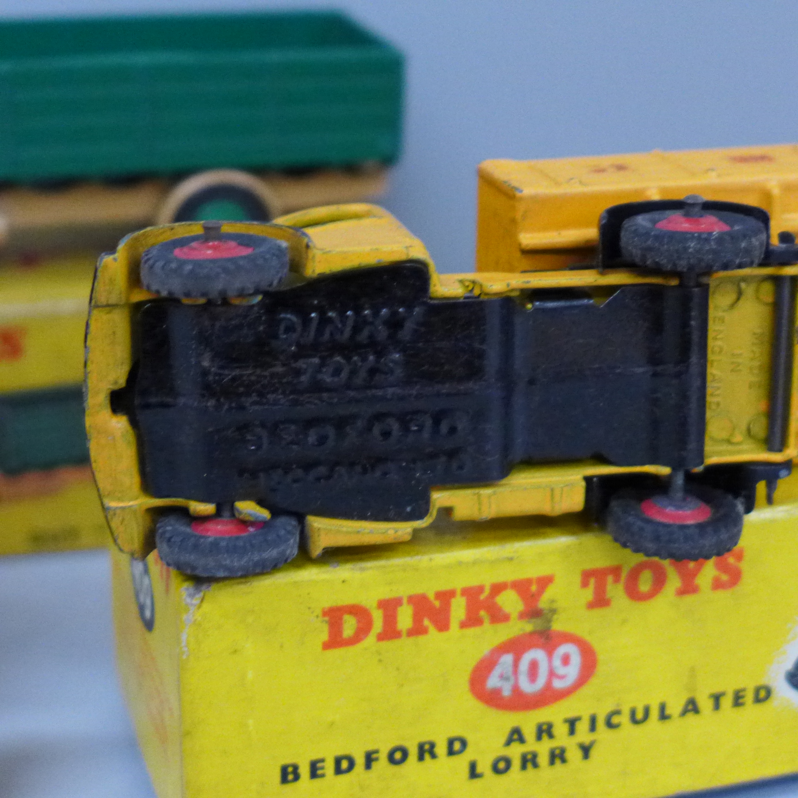 Four Dinky Toys, 409 Bedford lorry, 418 Comet wagon, 421 Electric articulated lorry and 431 Guy - Image 3 of 5