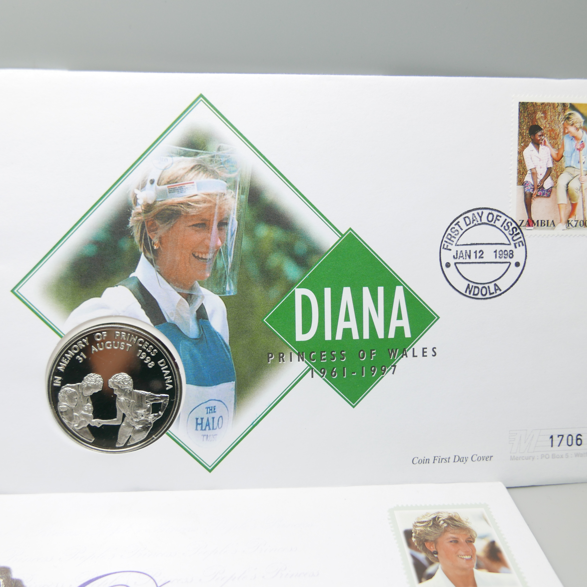 A collection of coin sets, mostly Princess Diana and other Royalty first day covers including a £5 - Image 2 of 3