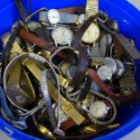 A collection of wristwatches for spares or repair
