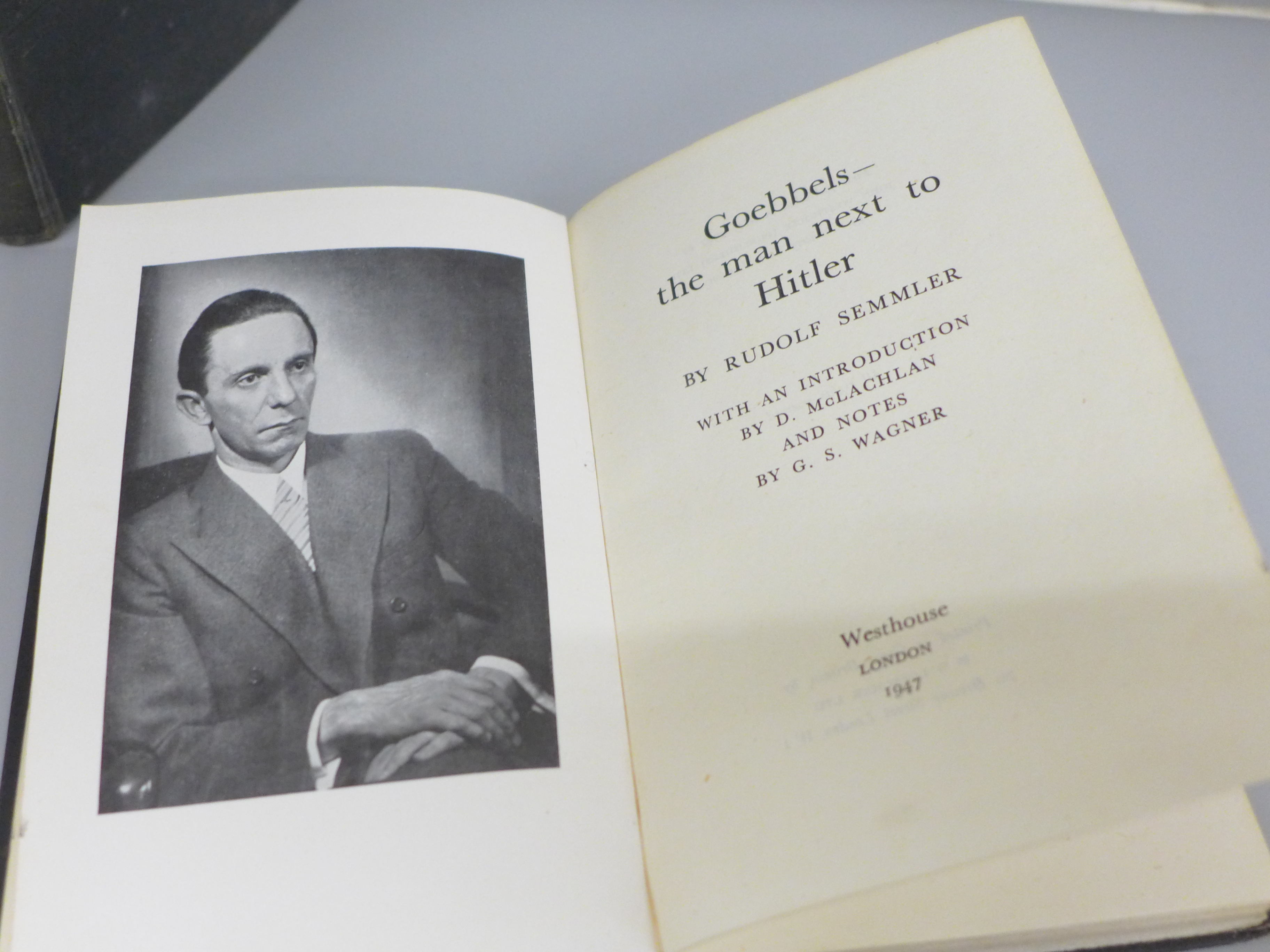 Two German books, Adolf Hitler Mein Kampf, reprinted November 1939 and Joseph Goebbels The Man - Image 3 of 4