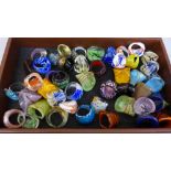 Forty-four Murano glass rings