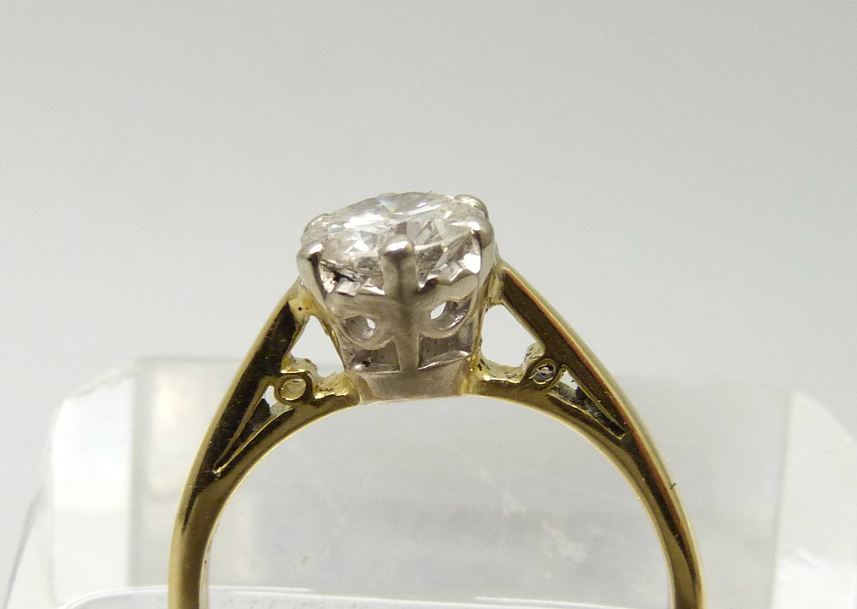 An 18ct yellow gold round brilliant cut diamond solitaire ring, approximately 0.75ct, H clarity, - Image 4 of 5