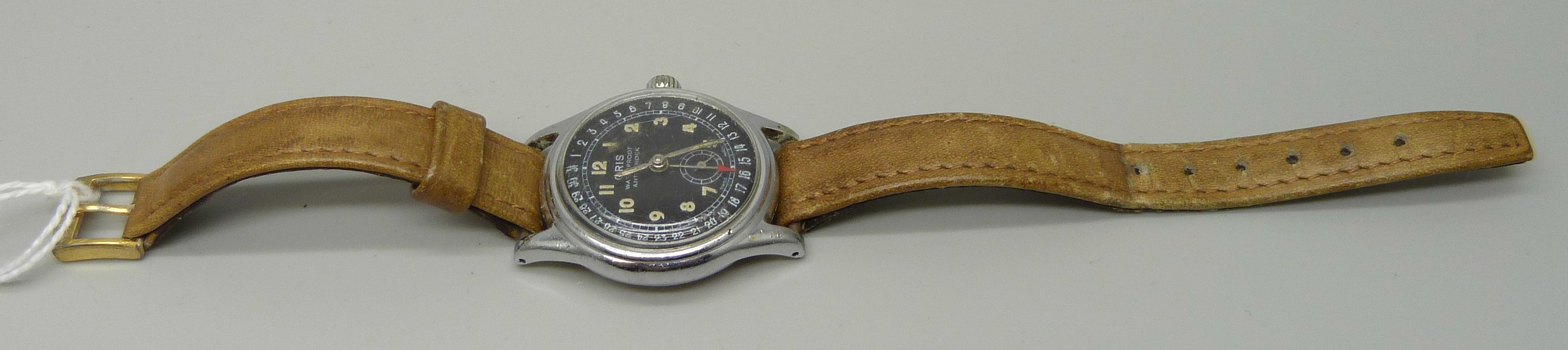 A gentleman's black faced Oris anti-shock stainless steel wristwatch, circa 1960s, 30mm case - Bild 5 aus 5