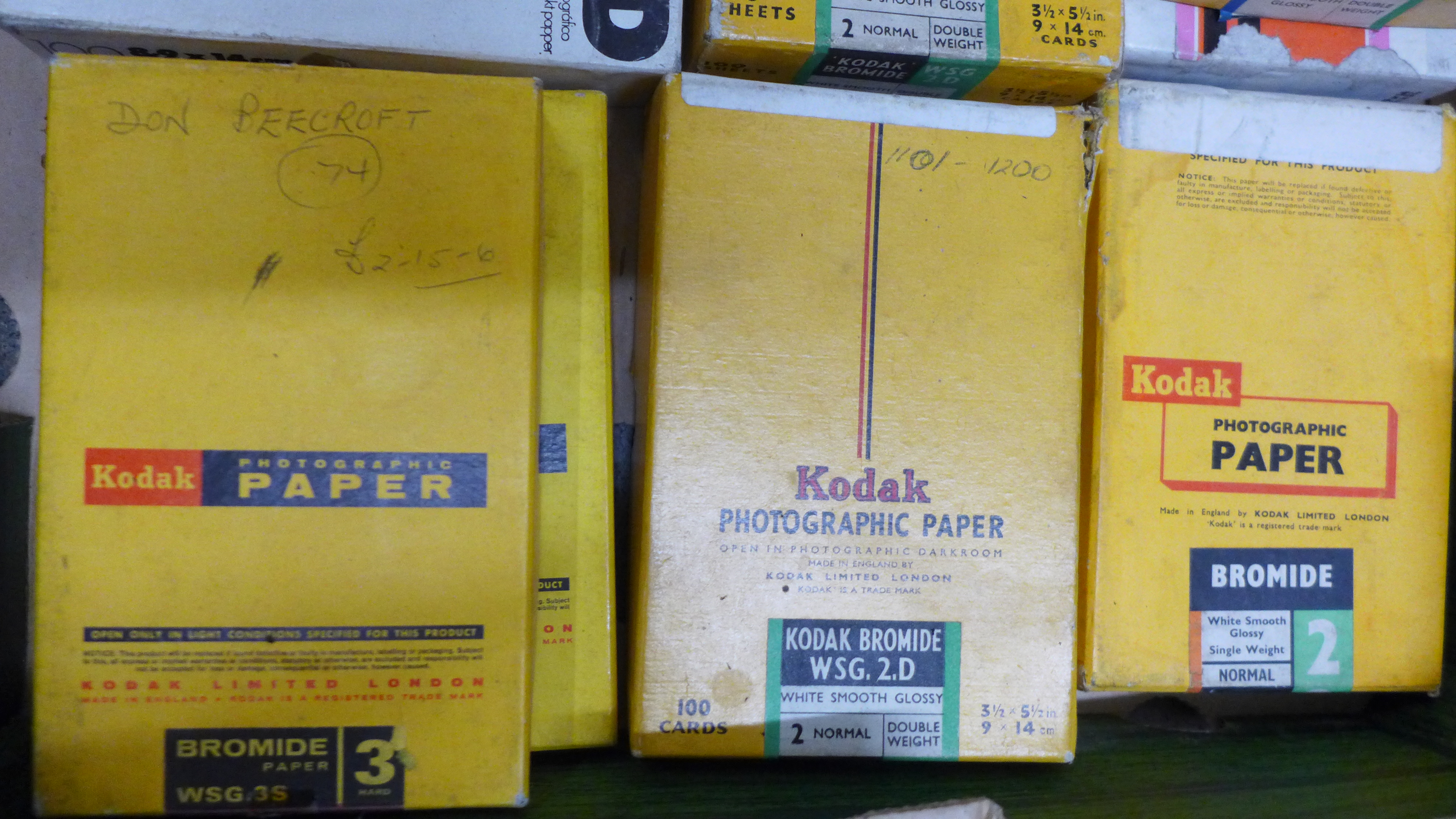 A collection of over 25 Kodak and Ilford photographic paper boxes, 1950s and later **PLEASE NOTE - Image 3 of 3