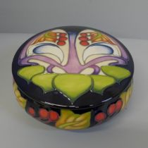 A Moorcroft Knox lidded pot, trial piece, dated 17.9.18