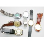 Six wristwatches including Paul Jobin, Misalla, Accurist and Casio