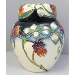 A Moorcroft Meadow Charm pattern ginger jar, 11cm