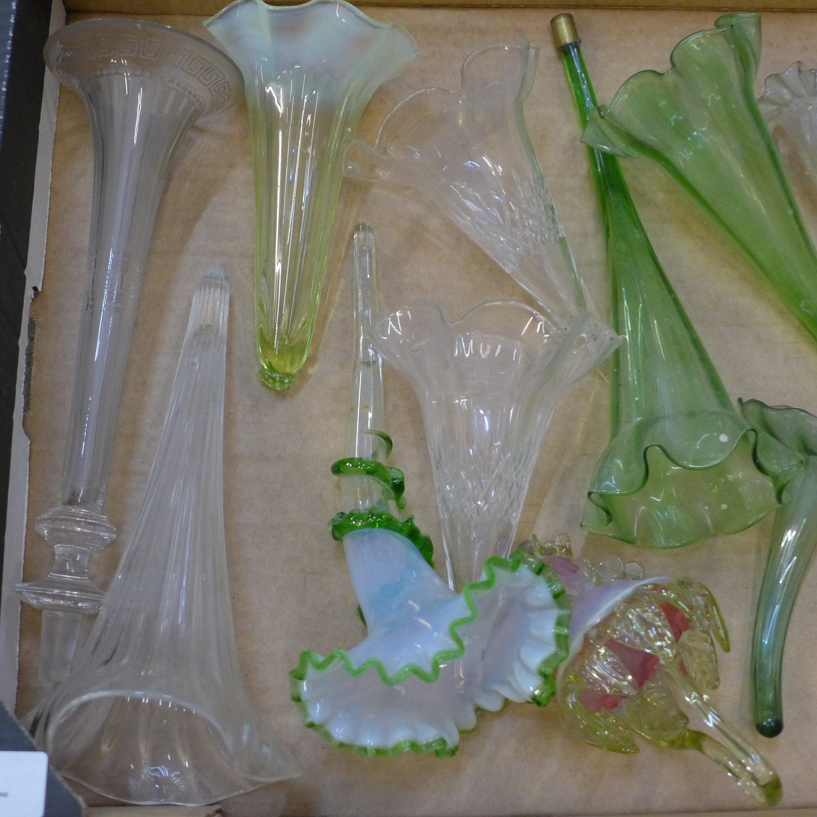 A collection of approximately 30 glass epergne trumpets/flutes **PLEASE NOTE THIS LOT IS NOT - Image 6 of 7