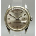 A gentleman's Rolex Oyster Perpetual Datejust wristwatch, 2806154, 1601, with original bracelet