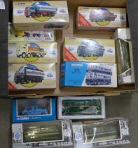 Twelve Corgi Classics and other model vehicles, buses and commercial vehicles, boxed