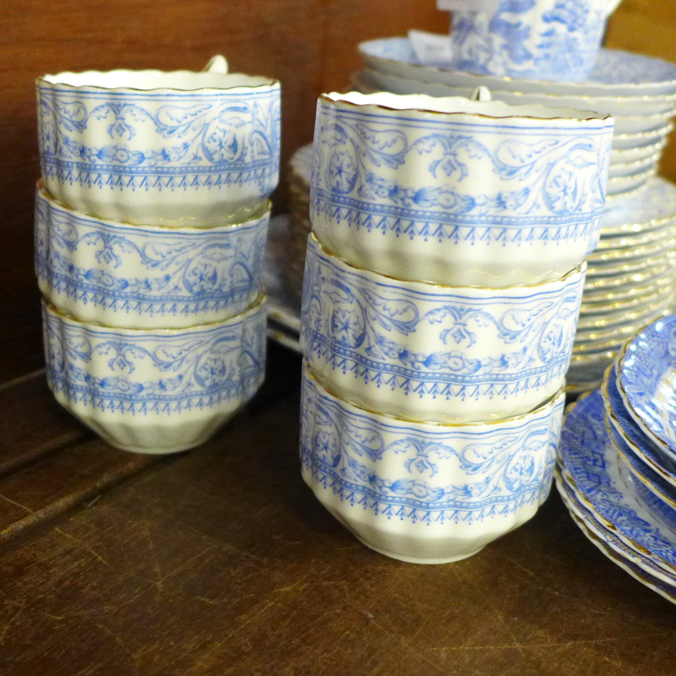 A collection of early Aynsley blue and white china and three Blairs china trios **PLEASE NOTE THIS - Image 3 of 5