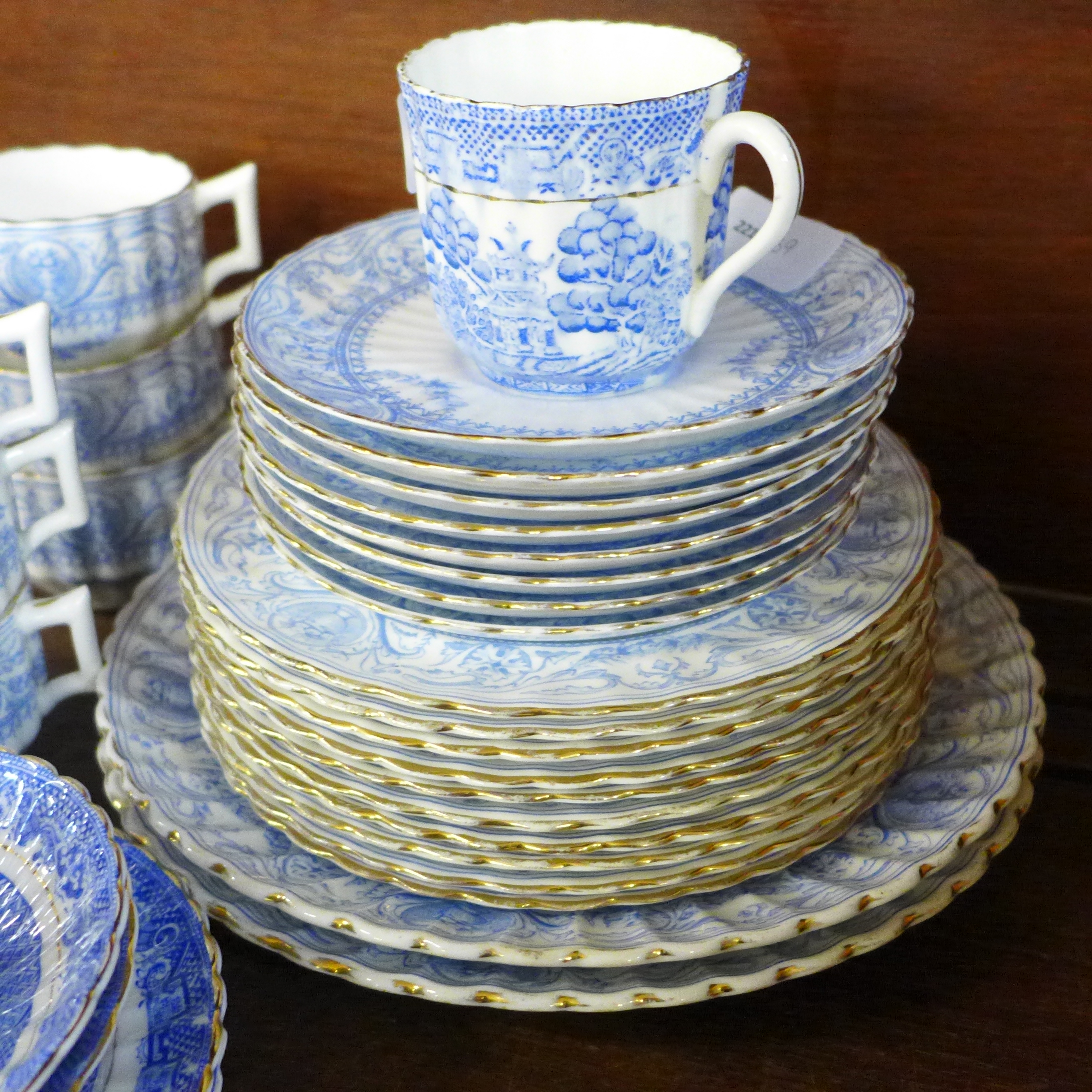 A collection of early Aynsley blue and white china and three Blairs china trios **PLEASE NOTE THIS - Image 2 of 5