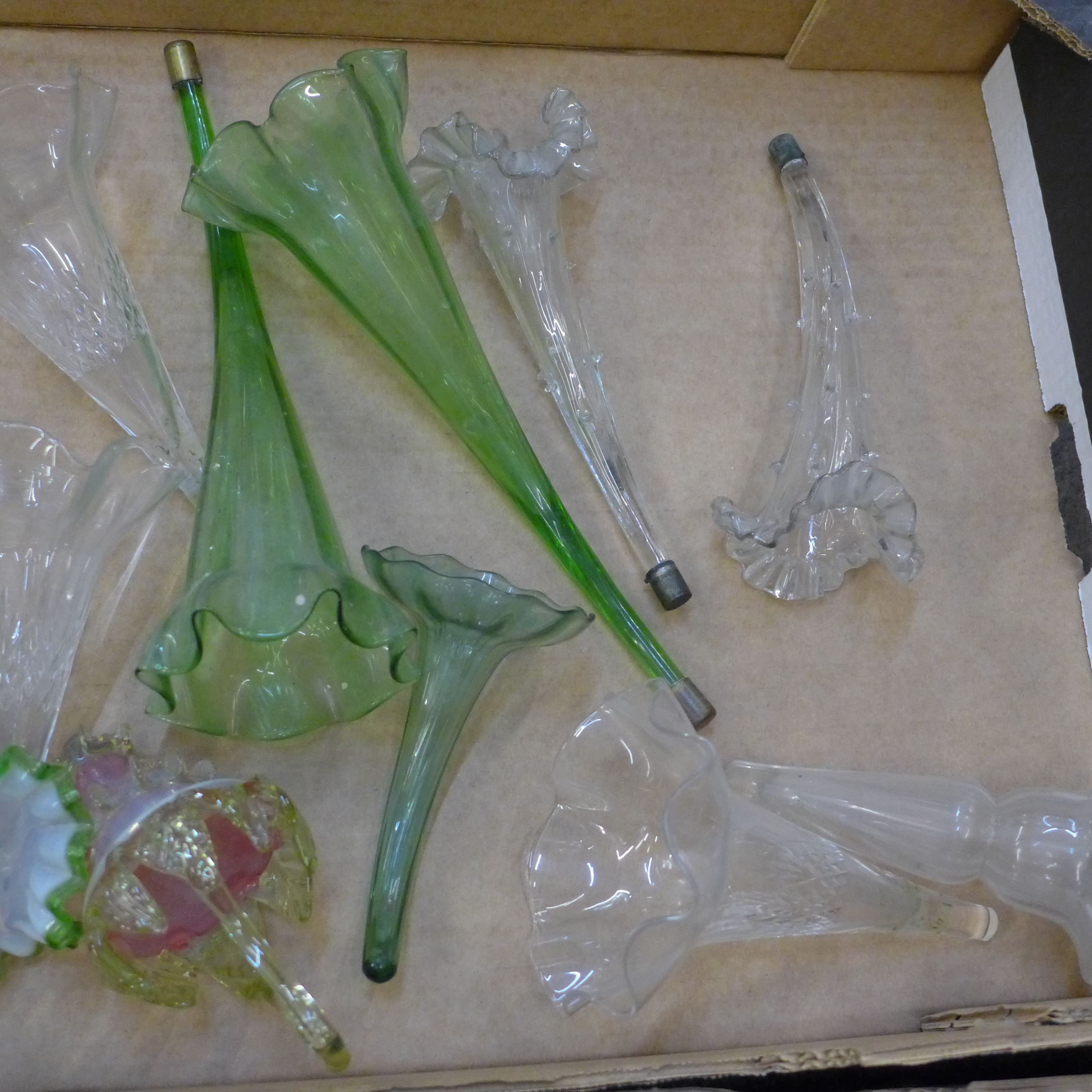 A collection of approximately 30 glass epergne trumpets/flutes **PLEASE NOTE THIS LOT IS NOT - Image 7 of 7