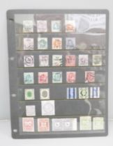 Stamps; stocksheet of GB official and other 'back of book' stamps