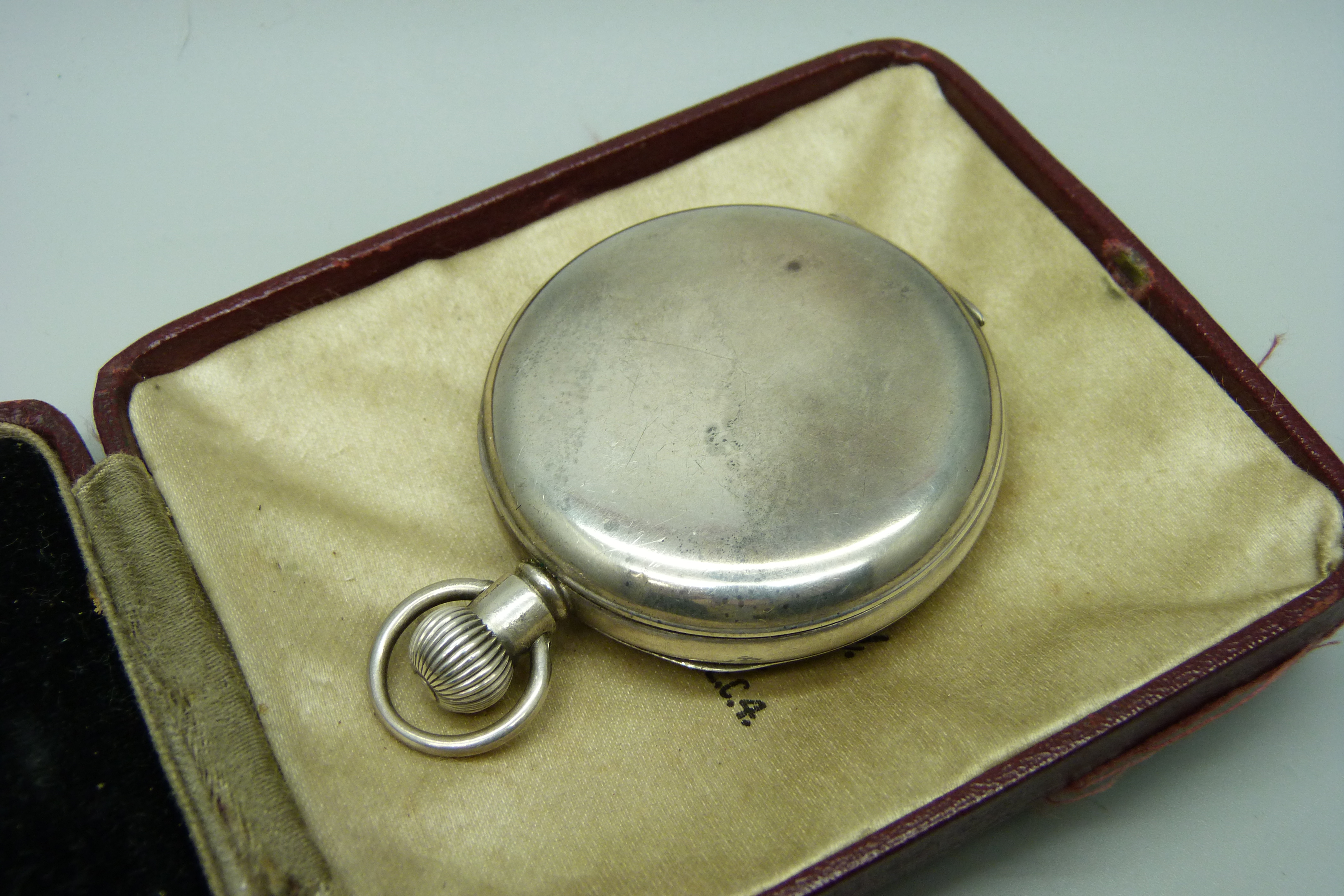 A silver cased Benson pocket watch, London 1936, boxed - Image 4 of 6