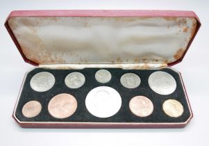 A set of 1960's coins, cased