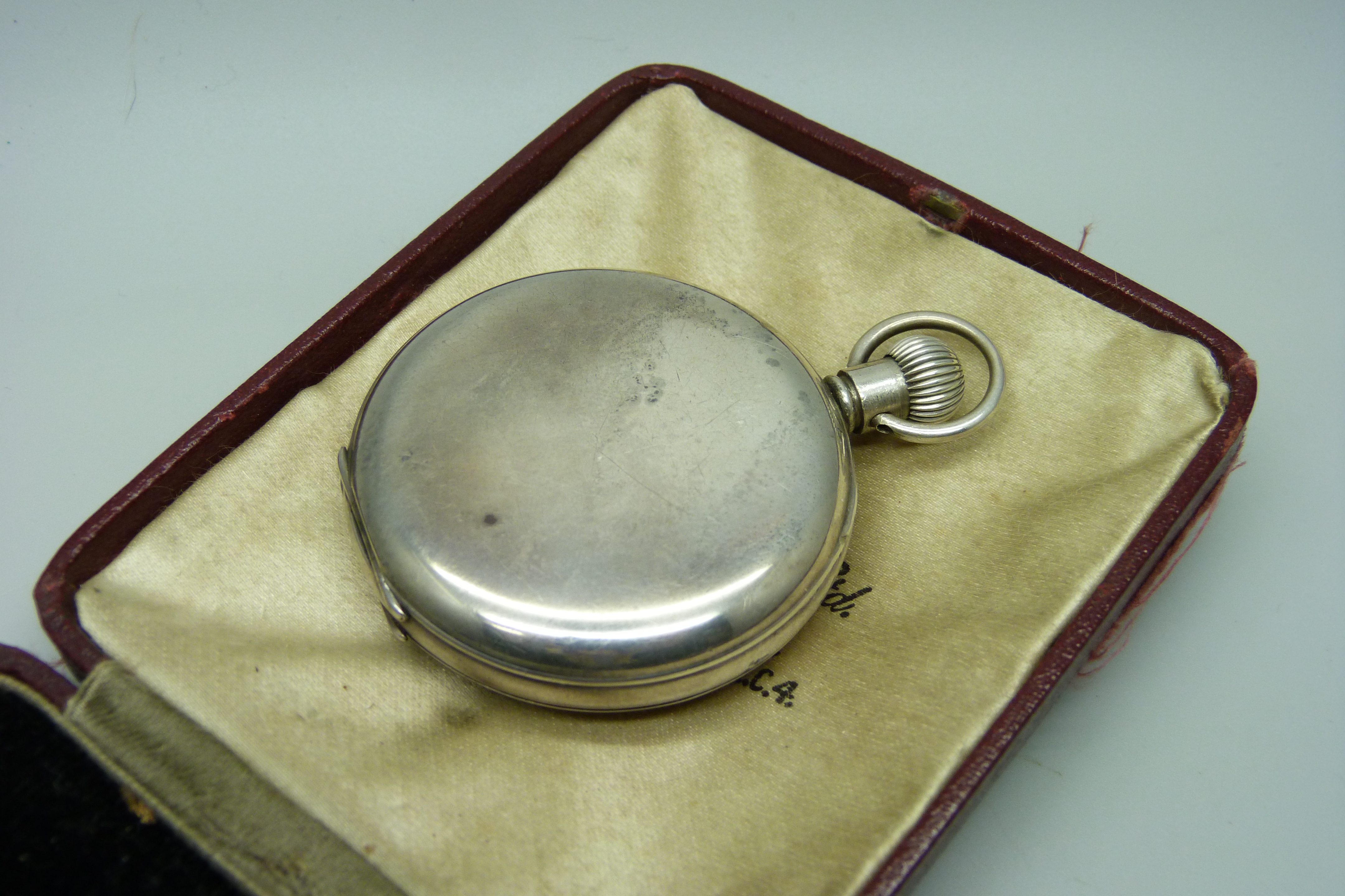 A silver cased Benson pocket watch, London 1936, boxed - Image 5 of 6