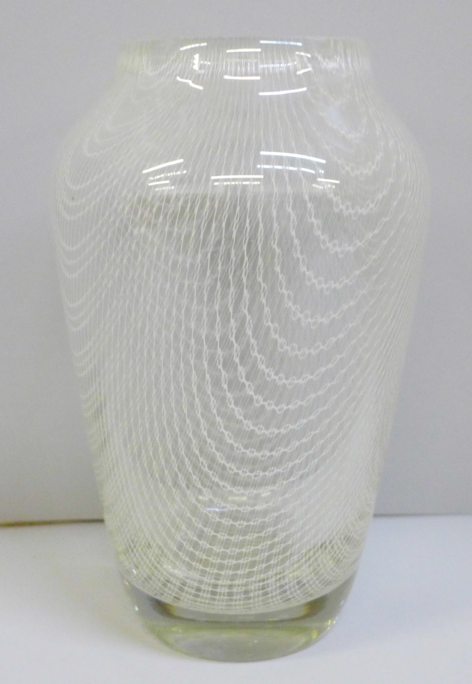 A Harrtil Metelak 1960s Czech glass vase, 19cm