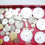 Pocket watch and wristwatch movement's including four hunter/demi hunter pocket watch movement's