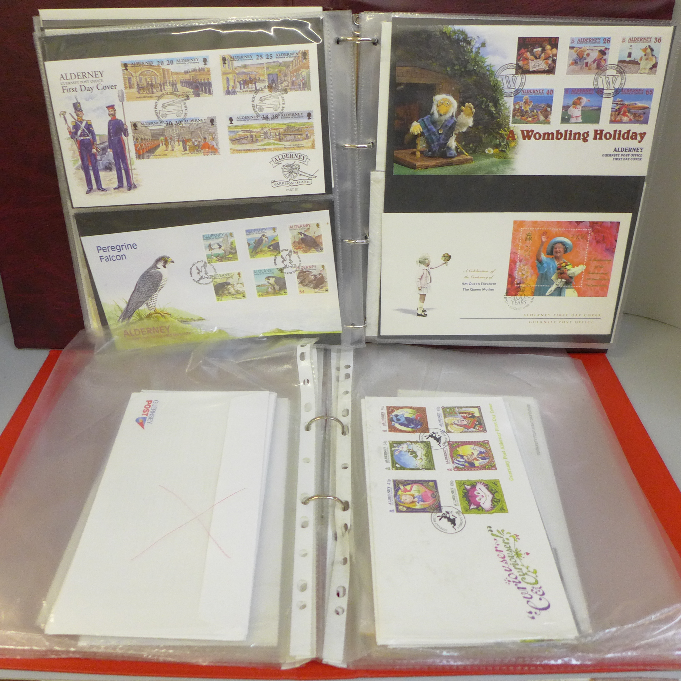 Two albums of first day cover stamps, mainly Alderney - Image 3 of 4