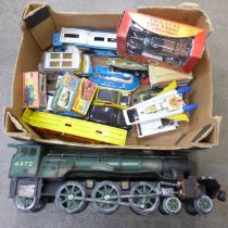 Dinky and Matchbox model vehicles including new 17 The Londoner, new 47 Pannier Locomotive and 73