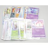 Fifty rare hologographic Japanese Pokemon cards