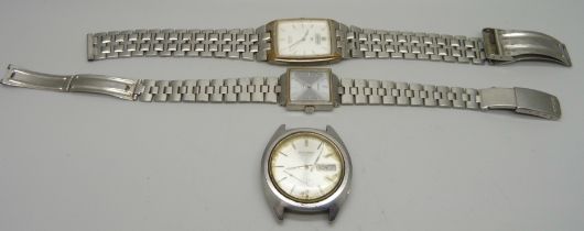 Two gentleman's Seiko wristwatches and a lady's Seiko wristwatch
