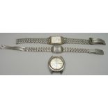 Two gentleman's Seiko wristwatches and a lady's Seiko wristwatch