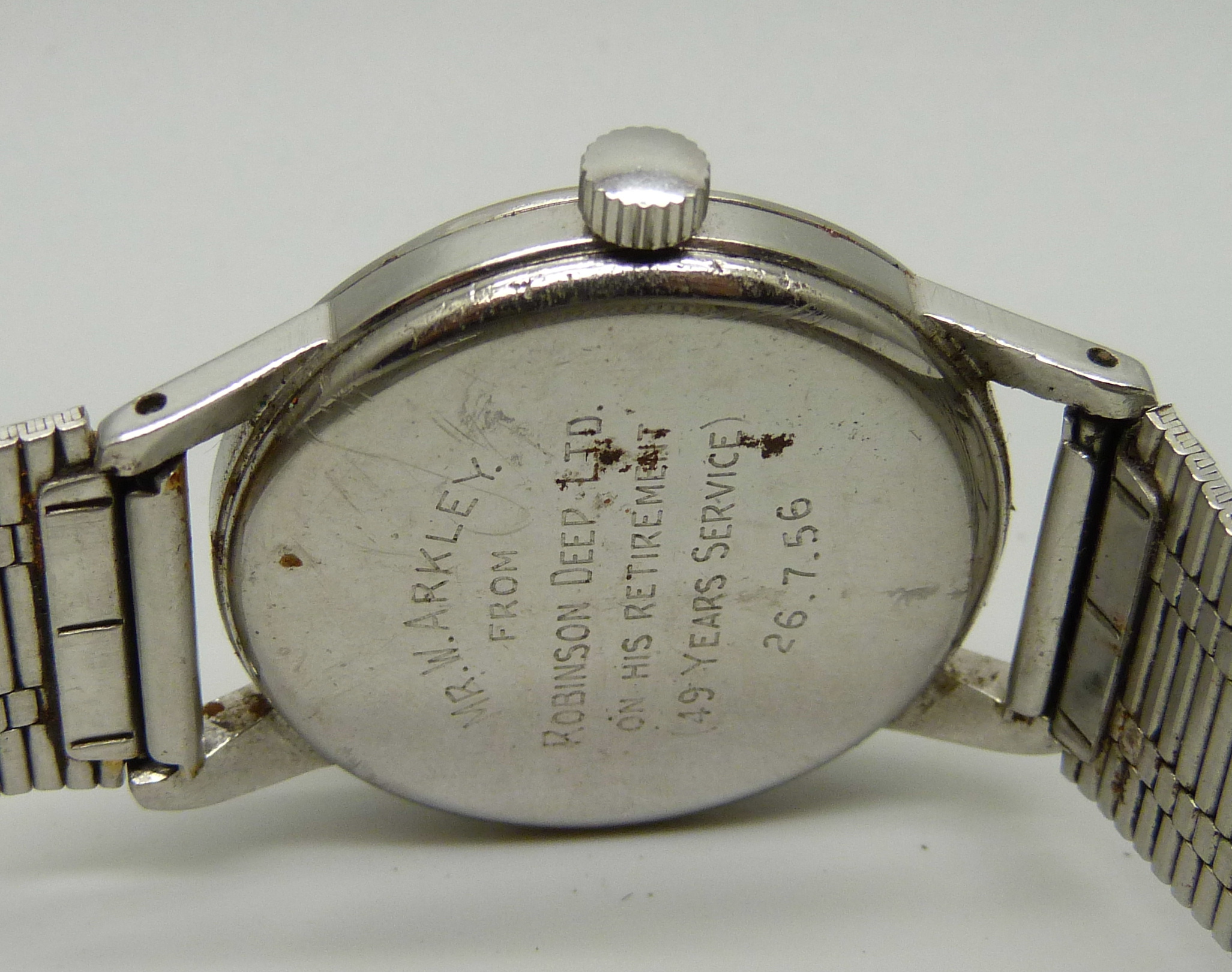 A gentleman's Omega wristwatch with subsidiary second hand, the case back bears inscription dated - Image 5 of 6