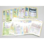 40 Vintage holographic Pokemon cards in protective sleeves