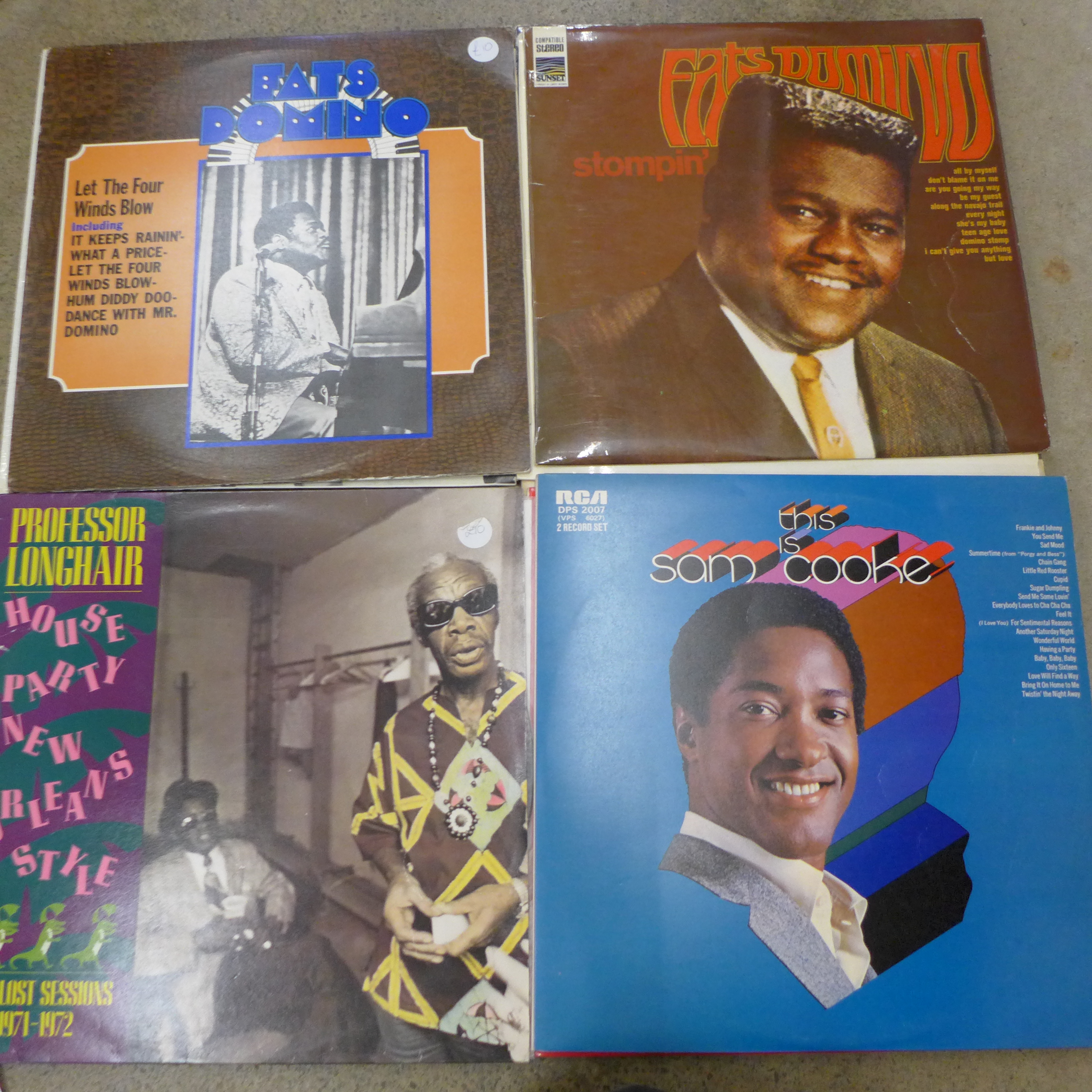 A collection of 22 LP records including Stardust, Fats Domino, Roberta Flack, Sam Cooke, etc. - Image 3 of 4