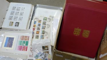 Stamps; a box of stamps, covers, etc., loose and in albums