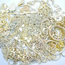 Gold tone jewellery, necklaces, bracelets, earrings, etc.