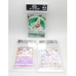 Three Getgraded Pokemon cards, Rotom V and Latias, 9.5 mint and Radiant Gardevoir 9 mint