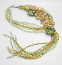 A large crystal statement necklace