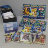 Pokemon Evolutions cards, in opened packs and Naruto gaming cards