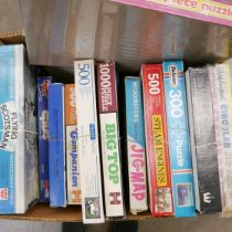 Three boxes of puzzles from 1970s, 1980s and games **PLEASE NOTE THIS LOT IS NOT ELIGIBLE FOR IN-