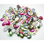 A collection of vintage clip-on earrings