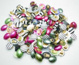 A collection of vintage clip-on earrings