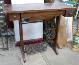 A Singer sewing machine table