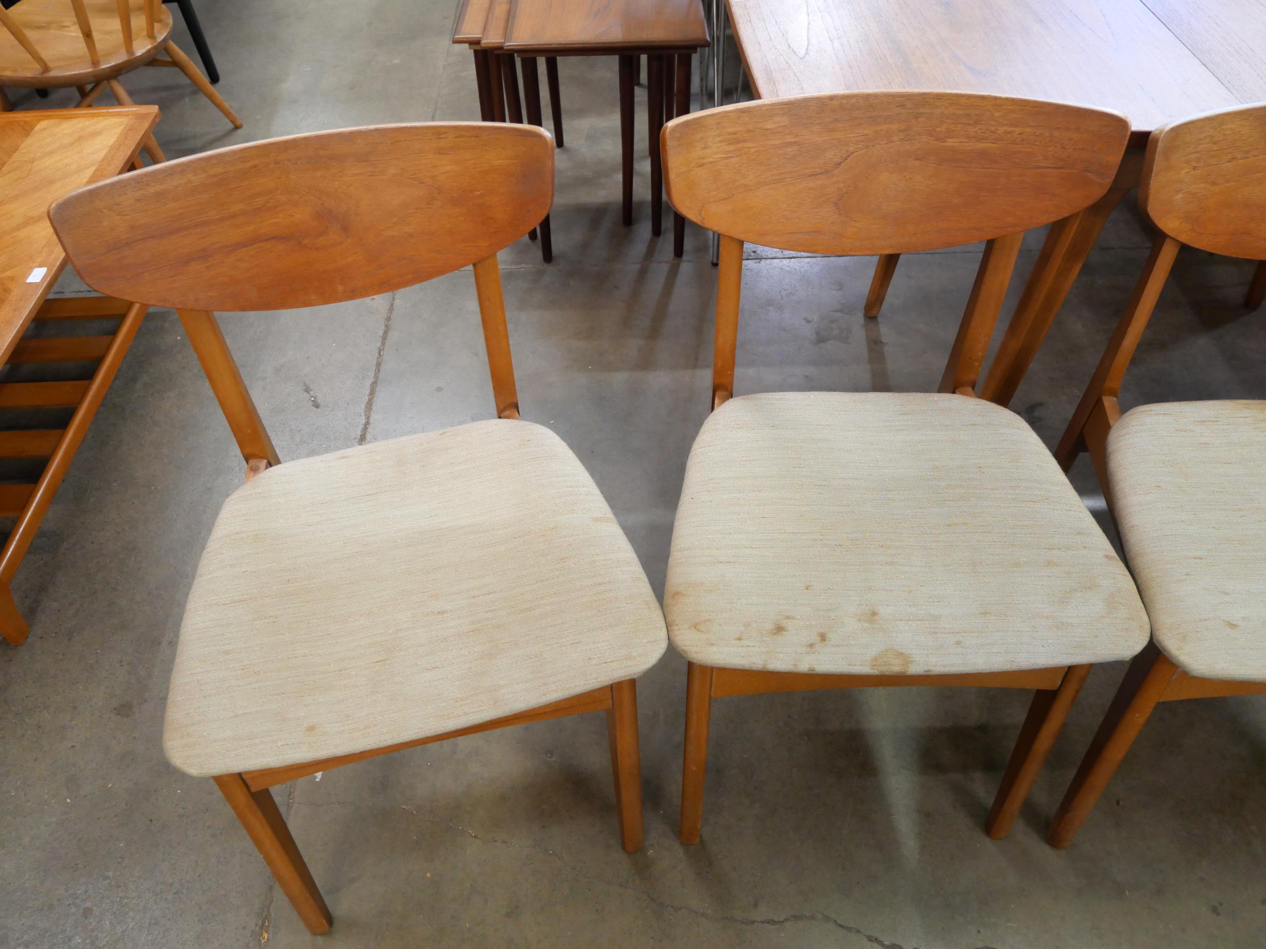 A set of four teak dining chairs - Image 2 of 3