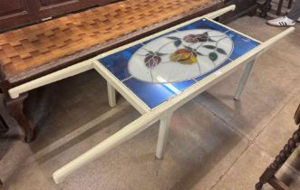 A stained glass coffee table