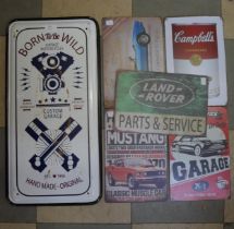 Assorted motoring related signs