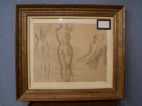 Hubert Williams (1905-1989), large illustration, framed